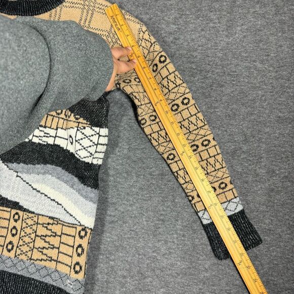 Woolrich Beige and Gray Patterned Turtleneck Sweater - Picture 6 of 13